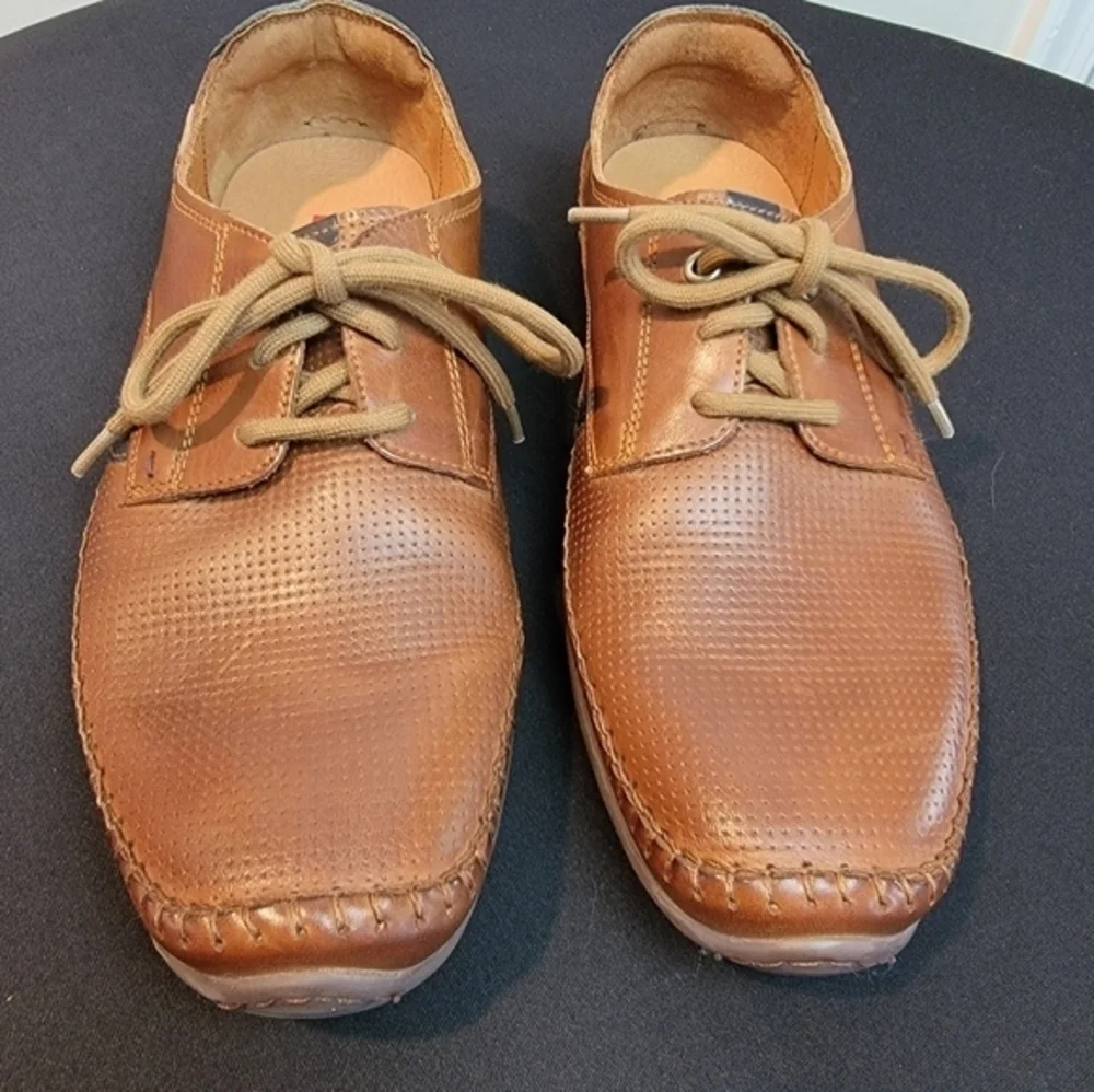 Pikolinos Cuero Brown Leather Oxford Lace Up Flat Shoes EUR 40